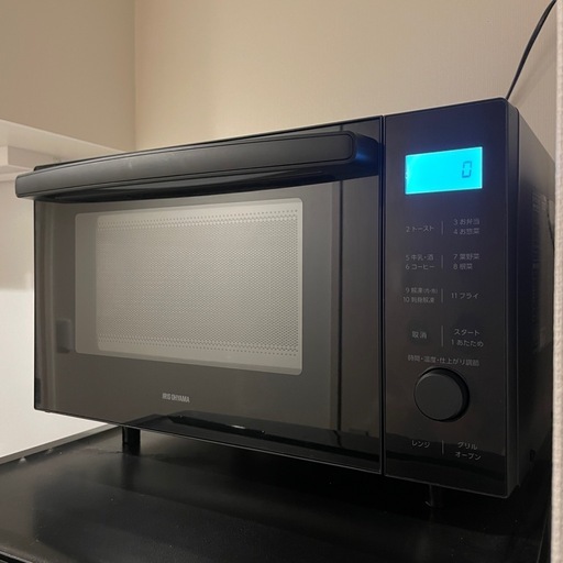 美品 オーブンレンジ 18L フラットテーブル 電子レンジ~600W オーブン~200℃ 自動メニュー11種 トースト AMO-F1811-B