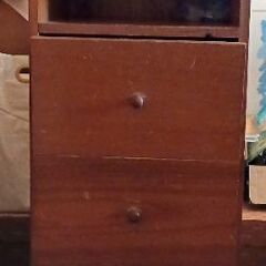組み立て式　パイン材　ミラー付家具　