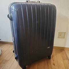 大容量 キャリーケース トランク キャリーバッグ A.L.I 旅行バッグ ネイビーの画像