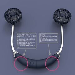 首掛け扇風機の画像