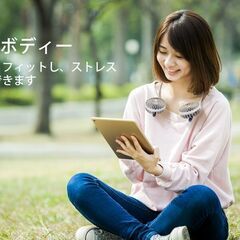 首掛け扇風機の画像