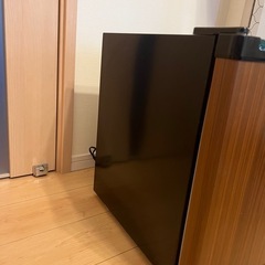 ミニ冷蔵庫　simplus 1ドア冷蔵庫 46L ダークウッドの画像