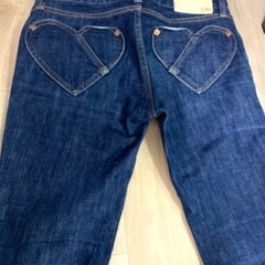 未使用　X-girl／エックスガール　スキニージーンズ　デニム　０　ハートの画像