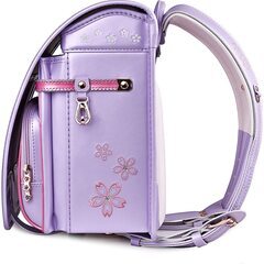 【新品】高級 大人気ランドセル 女の子 さくらモデル 大容量 軽量 6年保証 全国送料無料 スクールバック 小学生通学カバン ラベンダー②の画像