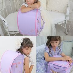【新品】高級 大人気ランドセル 女の子 さくらモデル 大容量 軽量 6年保証 全国送料無料 スクールバック 小学生通学カバン ラベンダー②の画像