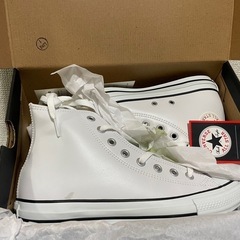 新品　コンバース　ハイカット　レザー　白の画像