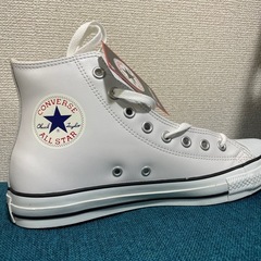 新品　コンバース　ハイカット　レザー　白の画像