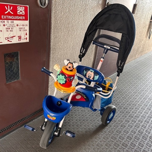 アイデス　アイデスカーゴ　三輪車　ミッキーマウス　ブルー