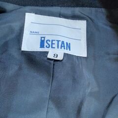 婦人スーツ　伊勢丹　9号　M サイズ　ヴィンテージ　古着　30年以上前肩パット入り　の画像