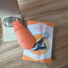 新品未使用  シューホーン 靴へらキーホルダー  牛革の画像