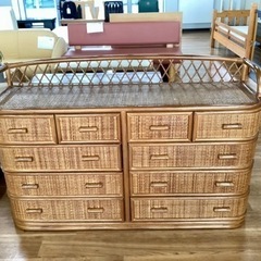 ラタンチェスト【町田市再生家具】　242022の画像