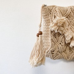 【OZOC】フリンジクラッチバッグの画像