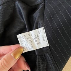 スーツスカート　黒ストライプ　あげますの画像