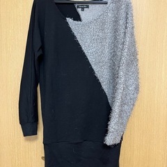 グレー黒ニット　あげます