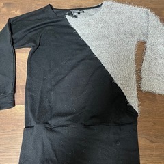 グレー黒ニット　あげますの画像