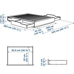 IKEA 160cmクィーンサイズ ベッドベース
