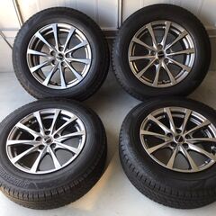 ☆バリ溝・2022年製 VRX3！☆　Exceeder　15インチ　6.5J　PCD100　4穴　ET40　ハブ径約54 BRIDGESTONE　BLIZZAK 　195/65R15　プリウス等