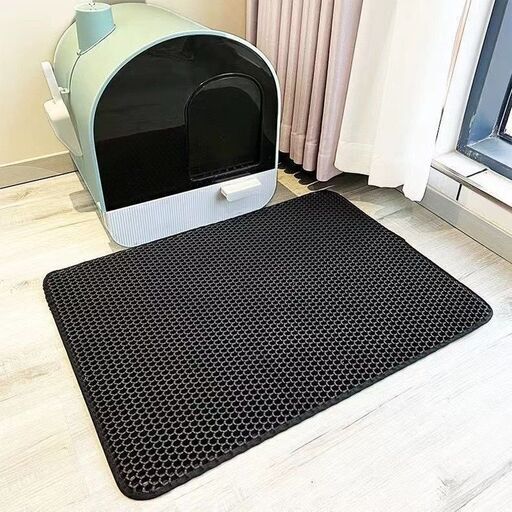 55×75cm ブラック 猫砂マット