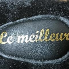 値下げLe meilleur黒ファーサンダルの画像