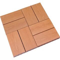 【店頭引き取り限定】MINO 彩木スナップデッキ４個セット 296mm×296mm×44mm KR 唐茶(からちゃ)/DIY/ウッドデッキ／リフォームの画像