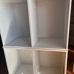 カラーボックス白2個