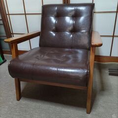 椅子　チェア　応接間　シングル　ブラウン