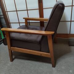 椅子　チェア　応接間　シングル　ブラウンの画像