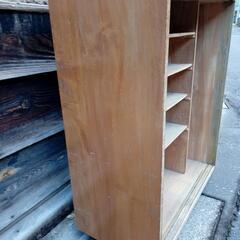 昭和な下駄箱　引戸なし　幅約７３cm　奥行約３４.５cm　高さ約８９cmの画像