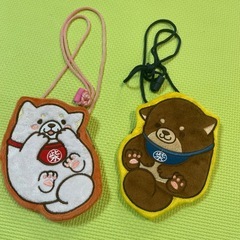 忠犬もちしば　がま口ポーチ
