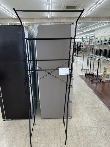 ★ジモティ割あり★  ランドリーラック 黒 H184.5×D45.5×W55.5 クリーニング済み TJ9548
