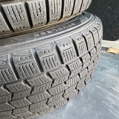 スタッドレスタイヤ 205 65 15 DUNLOP DSX-2 冬タイヤ とりあえずのタイヤに トヨタ ホイールカバー  ４本セット  の画像