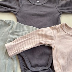 H&M EUR62 日本サイズ60-70 新品長袖3枚（オーガニ...