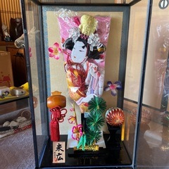 美品　飾り羽子板　ケース、オルゴール付き