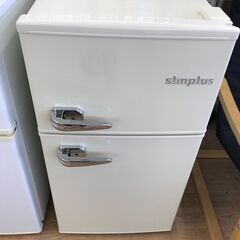 ★ジモティ割あり★  レトロ冷蔵庫 SP-RT85L2-WH 8...