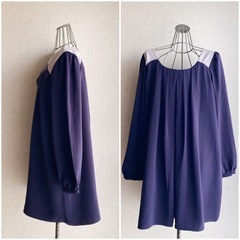 バイカラーワンピースの画像