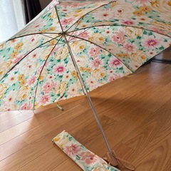 花柄折りたたみ傘の画像