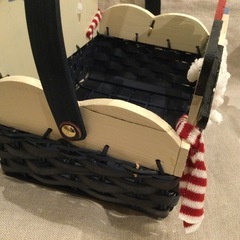 クリスマス　サンタ　雪ダルマ　バスケットの画像