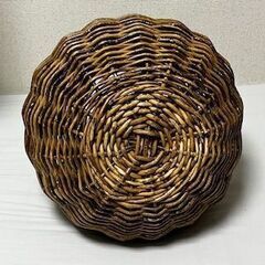 ★百貨店購入★ かご・花かご（大）籐 ラタン 植木鉢 バスケットの画像