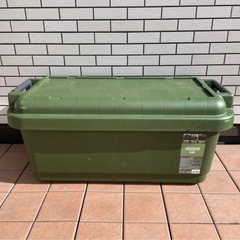 JEJアステージ(JEJAstage) 収納ボックス 日本製 簡易密閉型 パッキン付き アウトドア キャンプ スツール 耐荷重 100kg 積み重ね［グランポット 73L GPD-840G]グリーン防災 幅84x奥行40x高さ38cm (DIY)オリジナル板を作成の画像