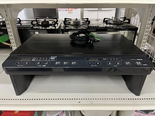 アイリスオーヤマ　2口IHコンロ　IHK-W13S-B　2020年製