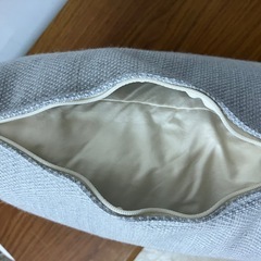 2411-073　クッション グレー カバー取外可 中古美品②の画像