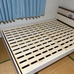 　ニトリ　ダブルベッド　マットレス付き