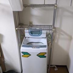 洗濯機 NW-5KR: 便利な洗濯ラックと床マット、洗濯機専用足...