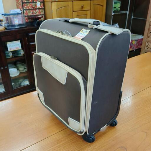 キャリーケース☆MINTON☆老舗メーカー・イングランド、ベージュ＆チャコールカラー【こちらは店舗です。浜村鹿野温泉ICから3分 買取本舗 宮本リサイクル 営業時間9～19時 定休日水曜のみ←連絡できませんm(_ _)m】