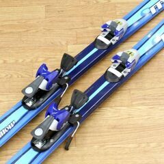 139cm 子供用 スキー2点セット swallow MRC 6.0 PS1 ビンディング SALOMON 305 ブルー系 スキー板 札幌市 清田区 平岡の画像