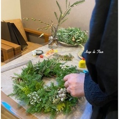 緑の香りに包まれて冬支度クリスマスワンデイレッスン　　堺市北区