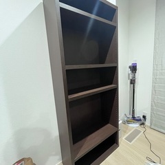 【美品】ヨコモク 本棚 茶色 ダークブラウン 180×74×30...