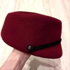 帽子 ハット オシャレ レディース フェルトウールハット キャスケット　帽子の画像
