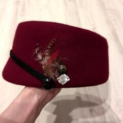 帽子 ハット オシャレ レディース フェルトウールハット キャスケット　帽子の画像