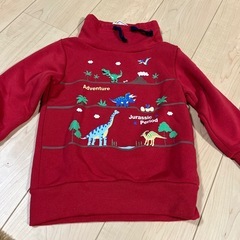 赤い恐竜刺繍トレーナー 110cm新品未使用